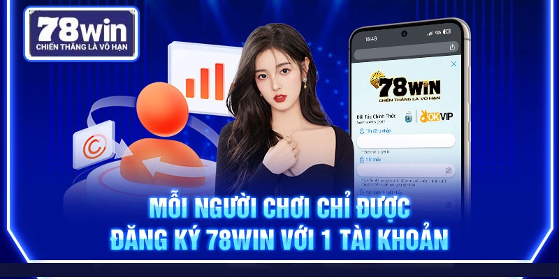 Mỗi người chơi chỉ được đăng ký 78Win với 1 tài khoản